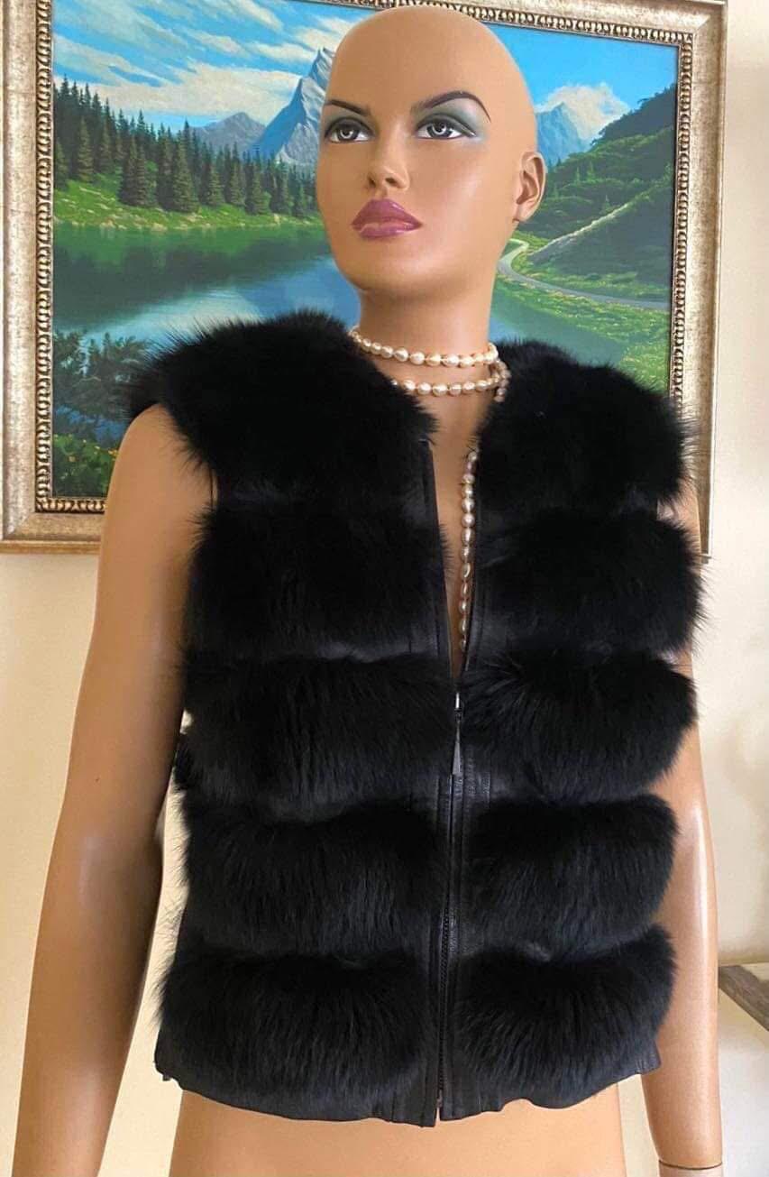 Елегантно кожено яке от естествена кожа със свалящи се ръкави