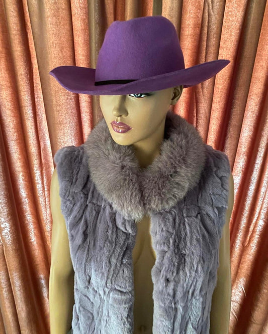 Дамски елек от естествена кожа