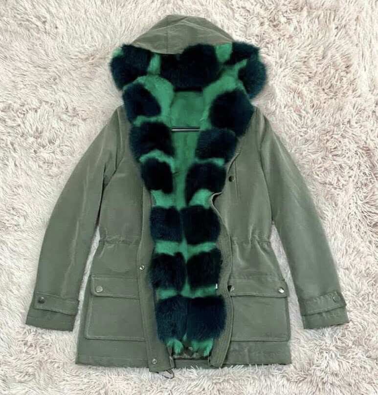 ДАМСКА ПАРКА ДВЕ ЧАСТИ ЕСТЕСТВЕНА  КОЖА