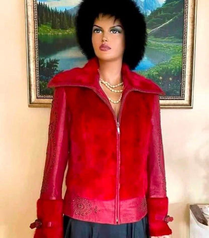 ДАМСКО ЕЛЕГАТНО КОЖЕНО ЯКЕ ОТ ЕСТЕСТВЕНА КОЖа