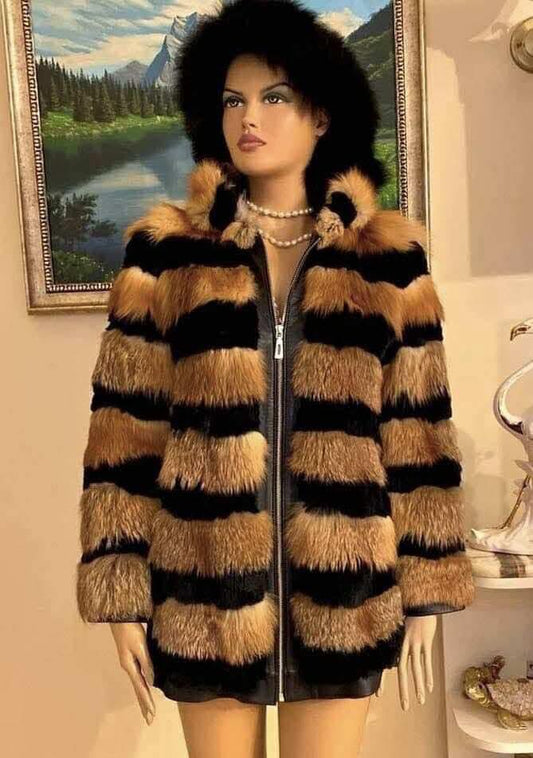 Дамско палто от естествена кожа