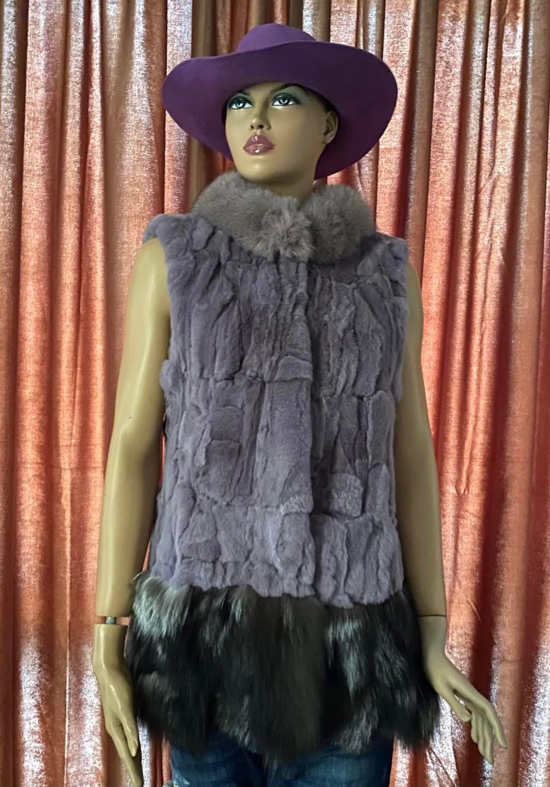 Дамски елек от естествена кожа