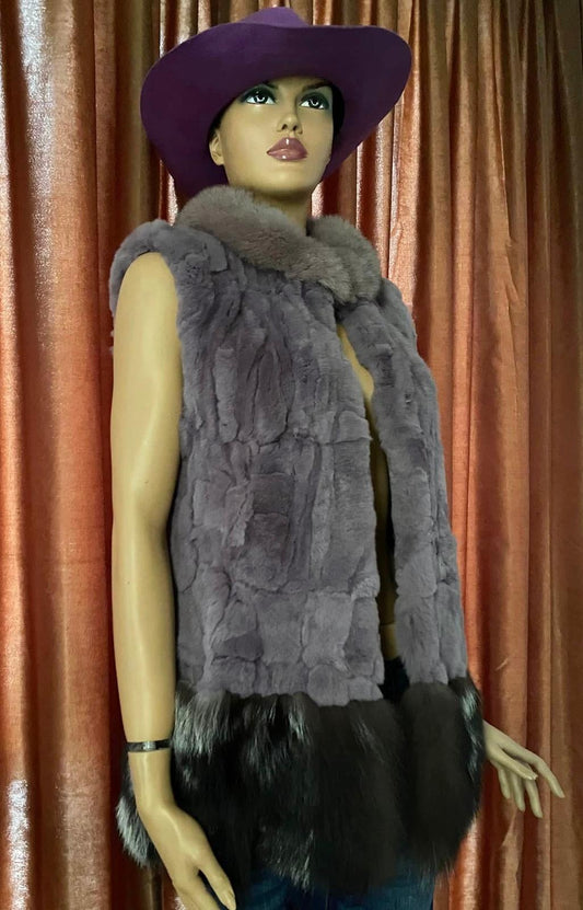 Дамски елек от естествена кожа