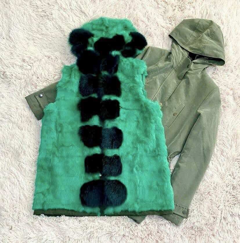 ДАМСКА ПАРКА ДВЕ ЧАСТИ ЕСТЕСТВЕНА  КОЖА